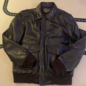 Vintage Type A-2 Leather Flight Jacket Size 42 L San Diego Leather Made in USA